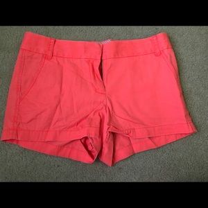 J crew Neon Orange Chino Shorts Size 6
